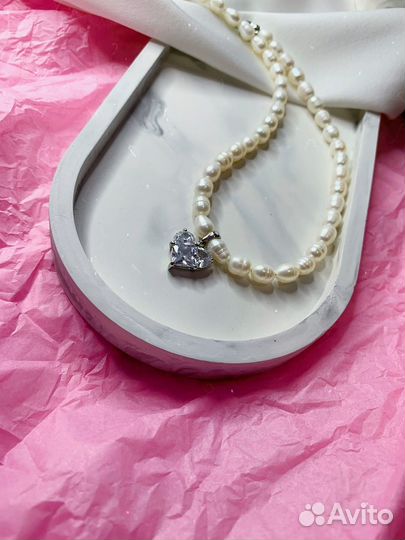 Колье, чокер ожерелье из натуральных камней