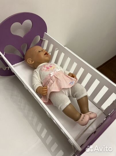 Кукла Бэби борн+ Кроватка