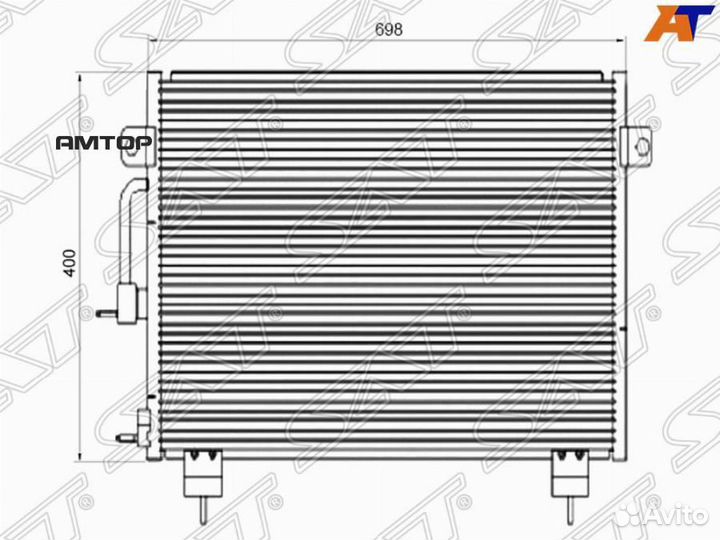 SAT ST-CH01-394-0 Радиатор кондиционера Chery Tigg