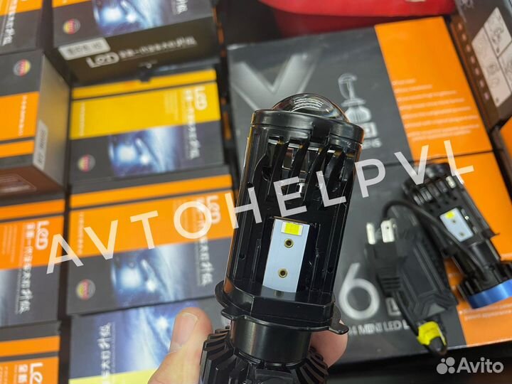 LED лампа H4 с линзой