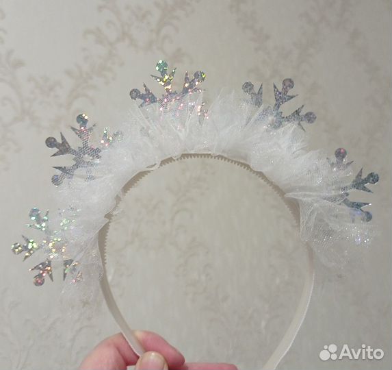 Ободок -снежинка