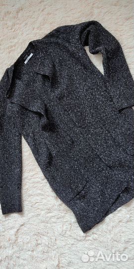 Кардиган reserved wool blend 44 S букле миланж