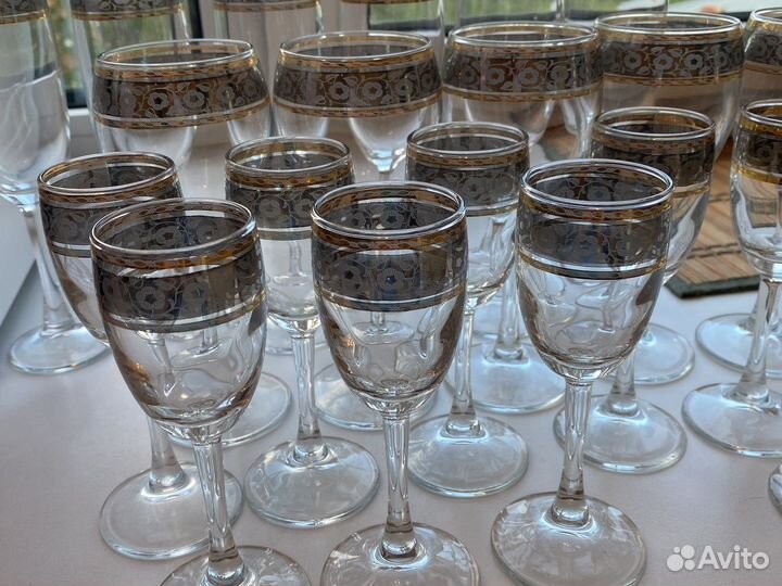 Бокалы набор богемское стекло