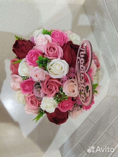 Подарок на любой праздник. Букет из мыльных роз