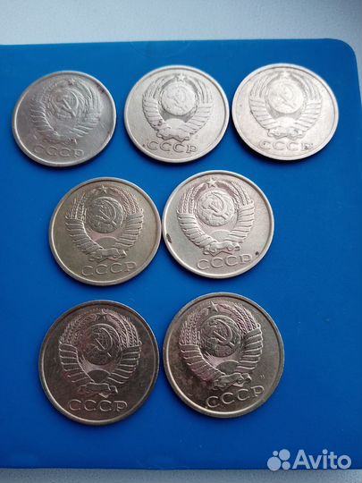 Монеты 5 коп, оригинал, отличные, сохран, СССР