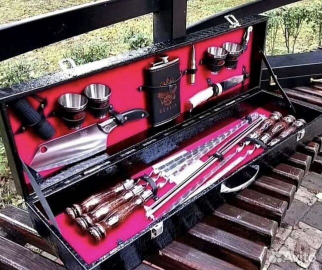 Шампура подарочные набор в кейсе Vip