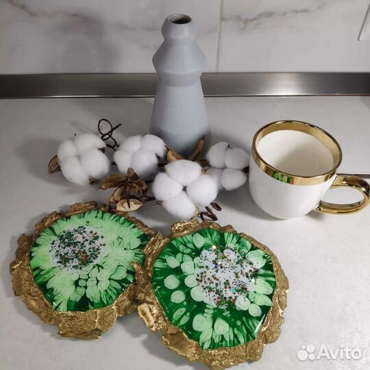 Подстаканники из эпоксидной смолы