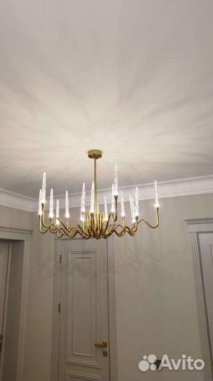 Установка люстры