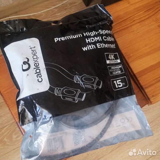 Кабель hdmi-hdmi Cableexpert premium 15 м 4K