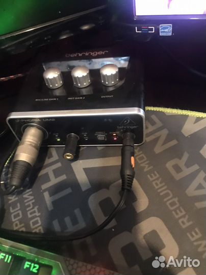 Микрофон AKG p120 + Behringer um2 + Кабель XLR 10м