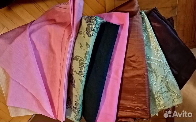 Ткань отрезы хлопок шелк