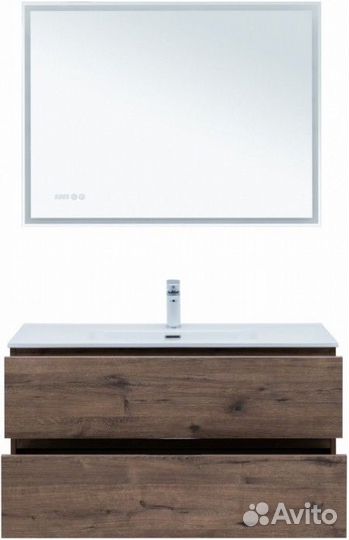 Мебель для ванной Aquanet Алвита New 100 с ящиками дуб веллингтон табак