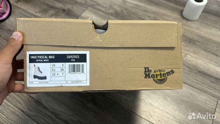 Dr Martens ботинки 1460 Pascal Max белые