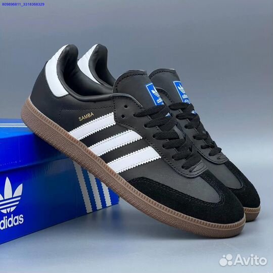 Кроссовки Adidas Samba Black (Арт.19500)