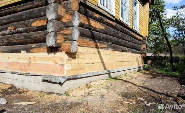 Замена ремонт венцов полов Подъём домов