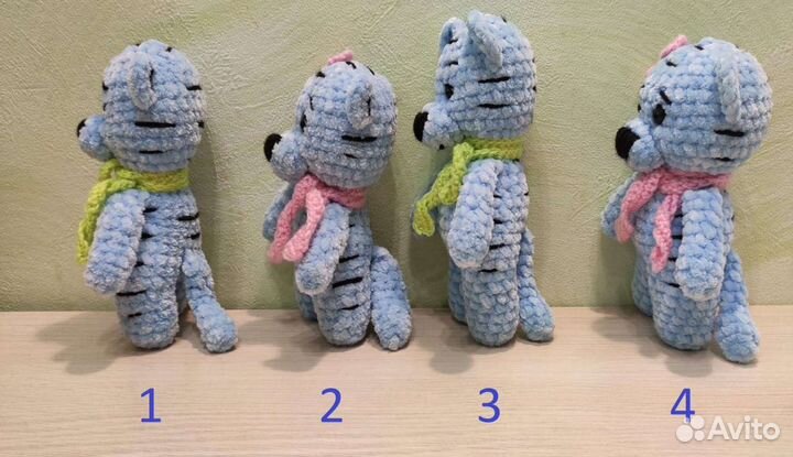 Тигренок вязаная игрушка ручная работа