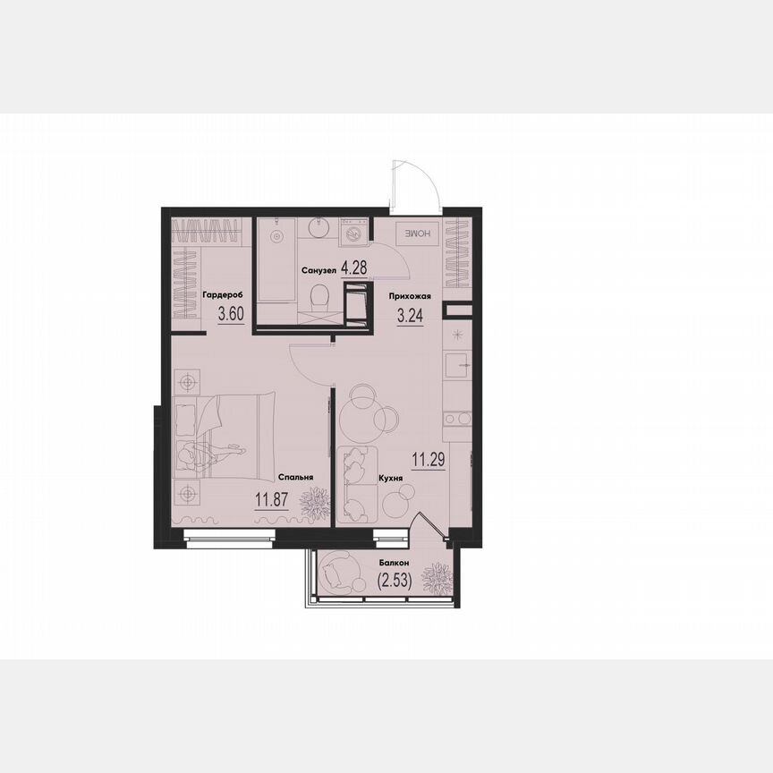1-к. квартира, 35 м², 6/12 эт.
