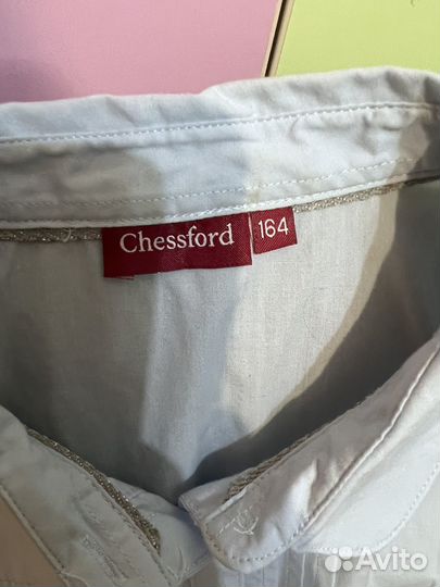 Рубашка голубая для девочки хб