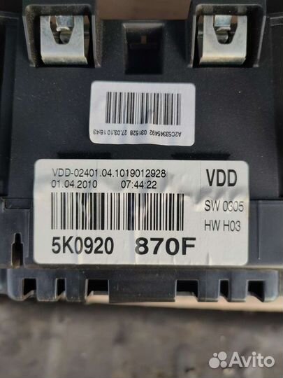 Щиток приборов Volkswagen Golf 6 АКПП DSG-7