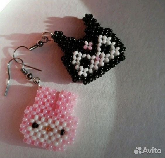 Сережки из бисера
