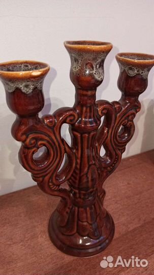 Подсвечник глиняный