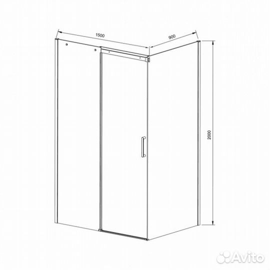 Душевой уголок Vincea Dice VSR-4D 150x90 Black