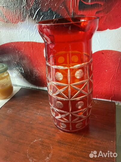 Ваза. Цветной хрусталь. СССР. Торг уместен