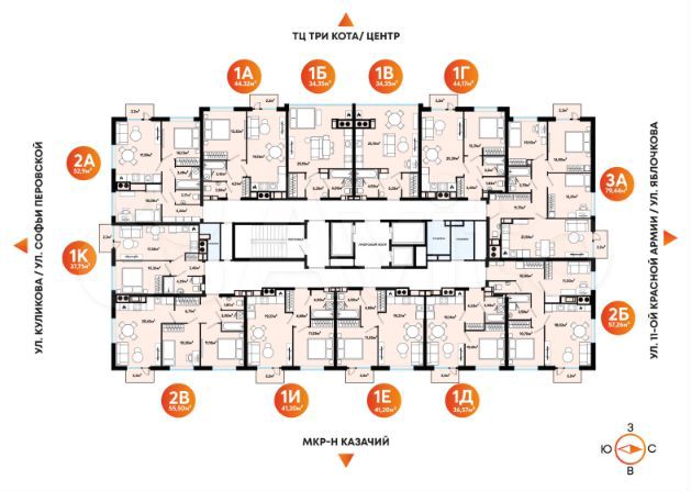1-к. квартира, 41,2 м², 4/25 эт.