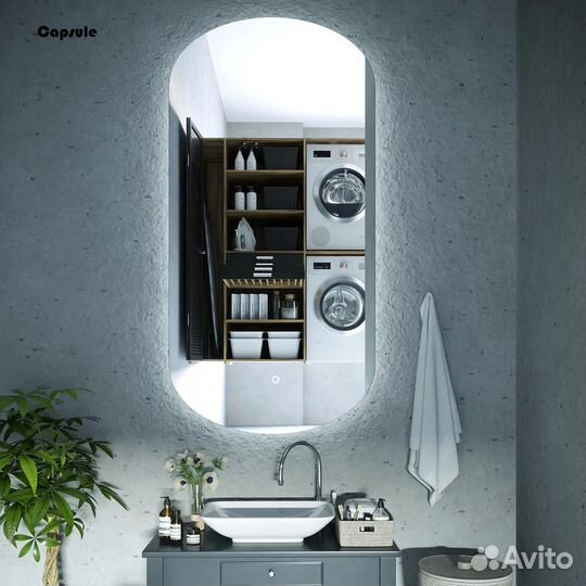 Парящее зеркало без рамы Джозеф