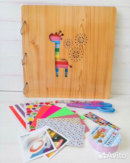 Необычный фотоальбом с чёрными листами Крафтин