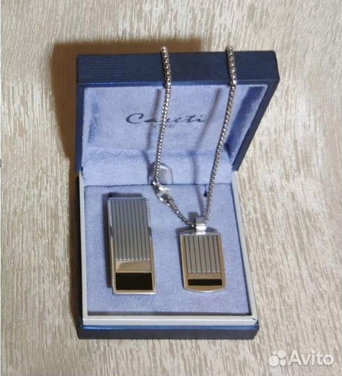 Кулон с цепочкой и зажим д/денег Caseti Франция