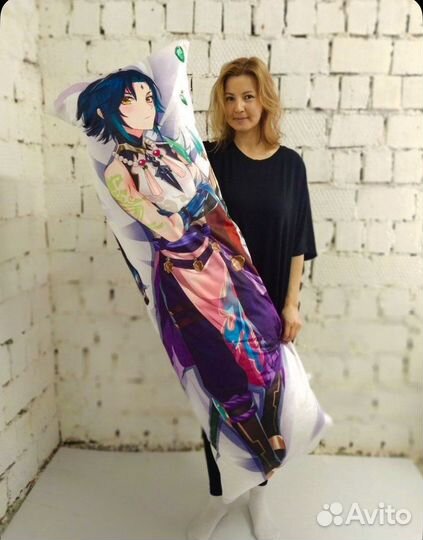 Подушка Дакимакура Геншин Импакт Сяо 150 х 50 см