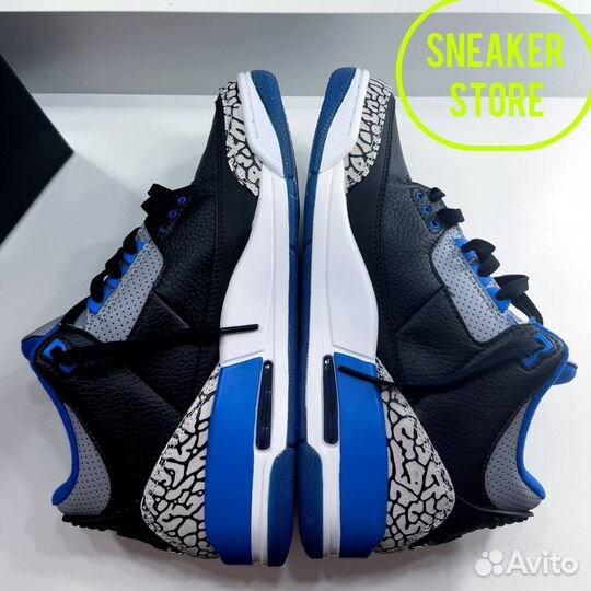 Nike Air Jordan 3 black blue