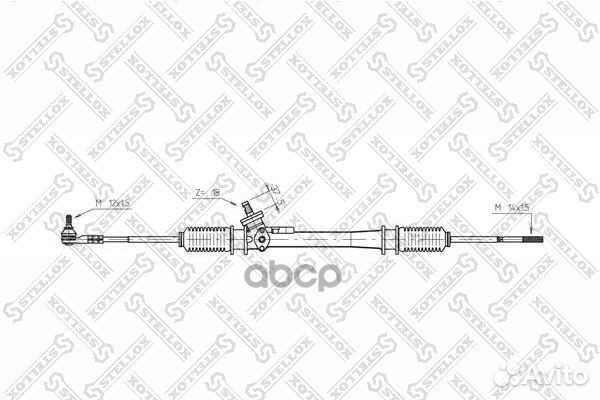 00-35025-SX рейка рулевая мех-ская 51944, с тя