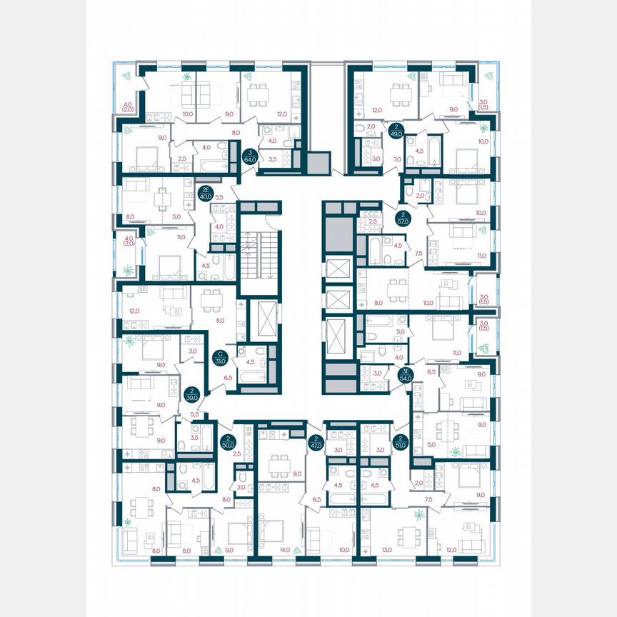 1-к. квартира, 31 м², 19/32 эт.