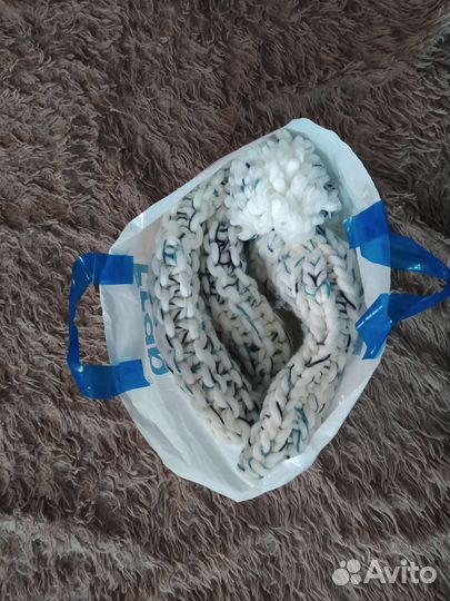 Комплект шапка и снуд женский