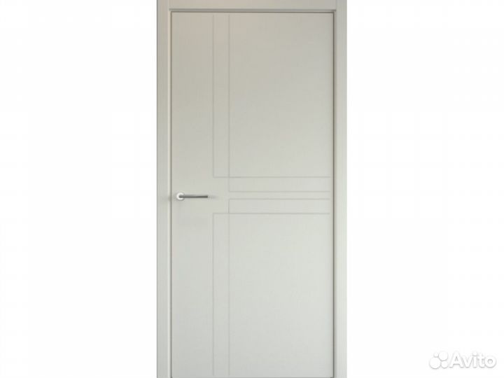 Межкомнатная дверь эмаль Геометрия-3 латте глухая