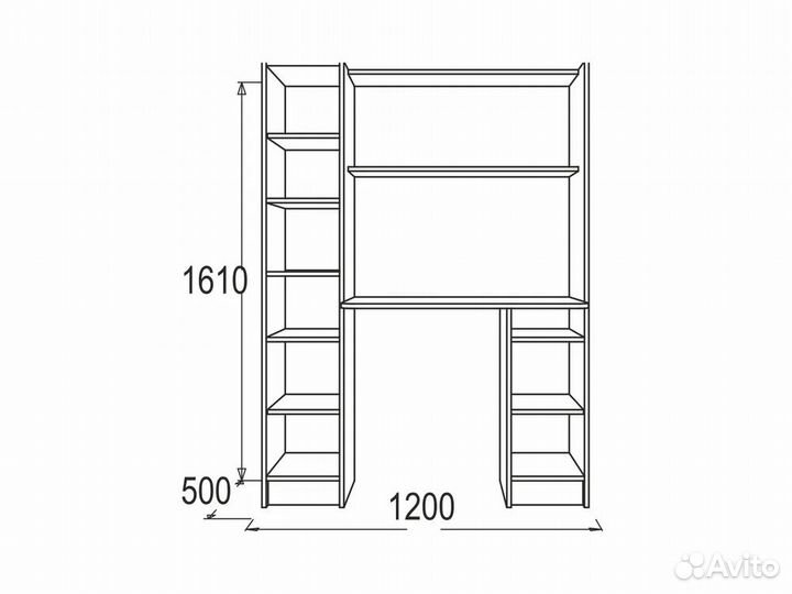 Компьютерный стол Омега-2 венге/дуб