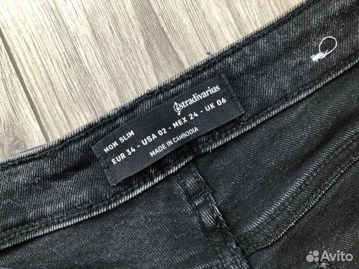 Джинсы stradivarius mom slim 34