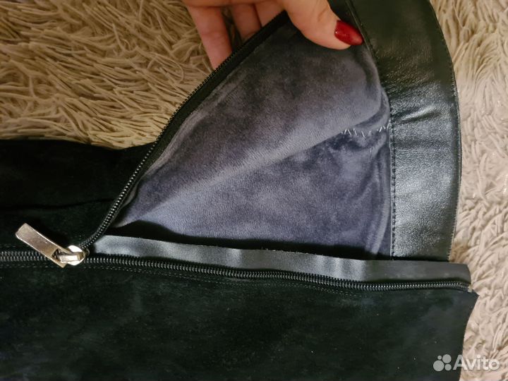 Сапоги женские натуральная замша