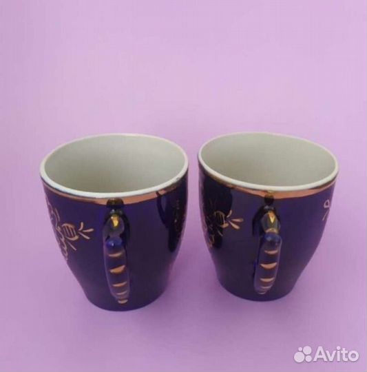 Гжель чашка кружка СССР кобальт 2 шт