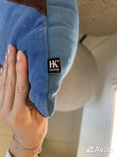 Подушка декоративная синяя/ пурпурная hkliving