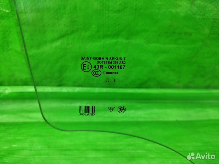 Стекло з/п двери 2008г. Touareg/Cayenne 02-10