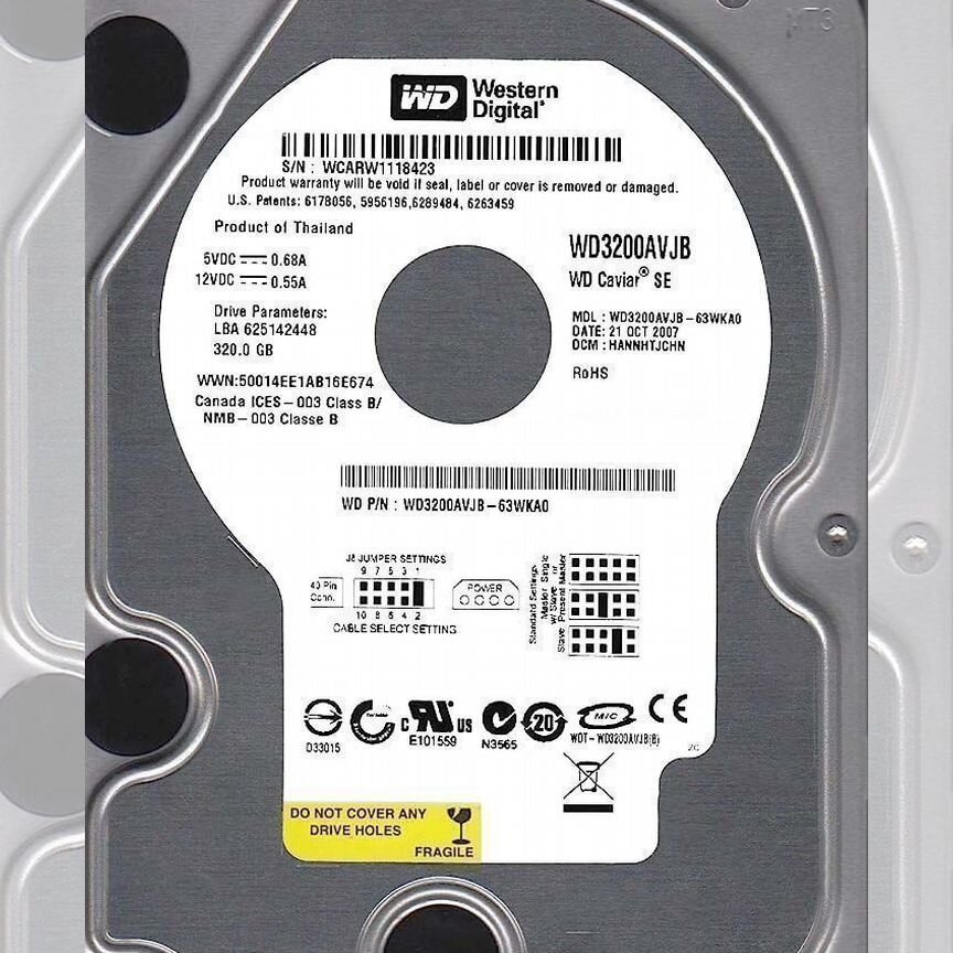 [WD3200AAKS] Жесткий Диск Western Digital Wd3200avjb 320gb Ide Wd3200aaks