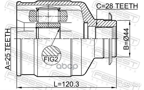 Шрус внутренний перед лев 1211IX35RH Febest