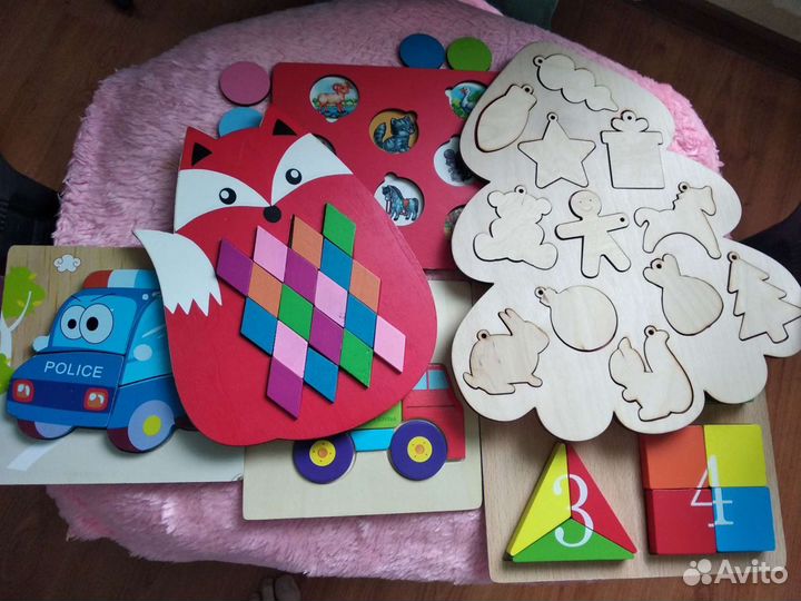 Набор развивающих пазлов-6 штук