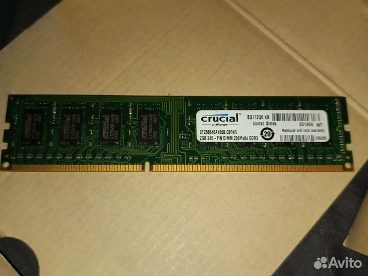 Оперативная память ddr3 crucial 2gb