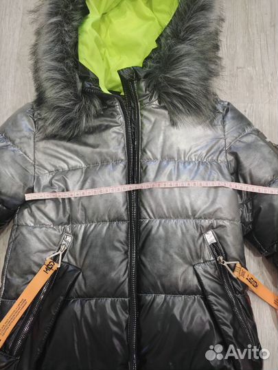 Куртка пальто зимняя для девочки 134-140