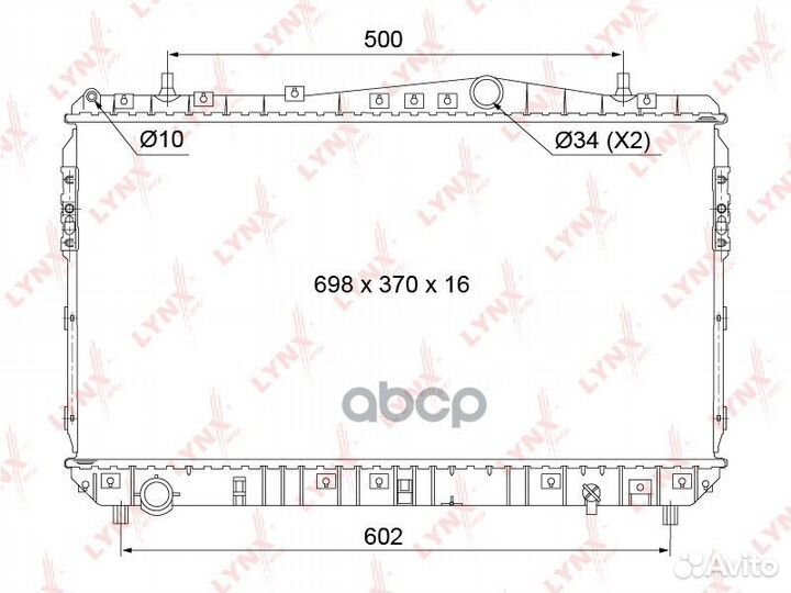 RB-1015 радиатор системы охлаждения Chevrolet
