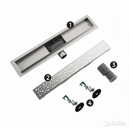 Душевой трап G86007-2 Gappo (70*600) из нерж стали